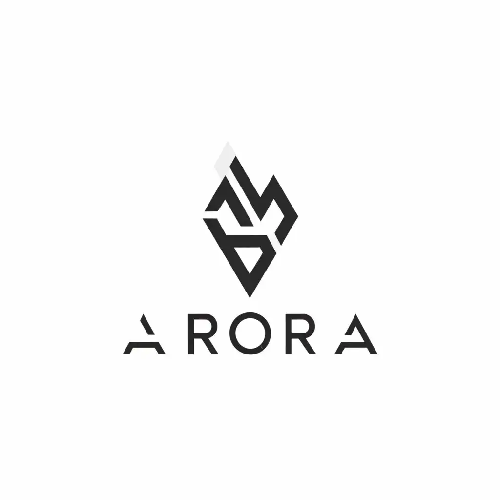 a logo design,with the text 'Aurora', main symbol:ARROW,Minimalistic,be used in Internet industry,clear background
