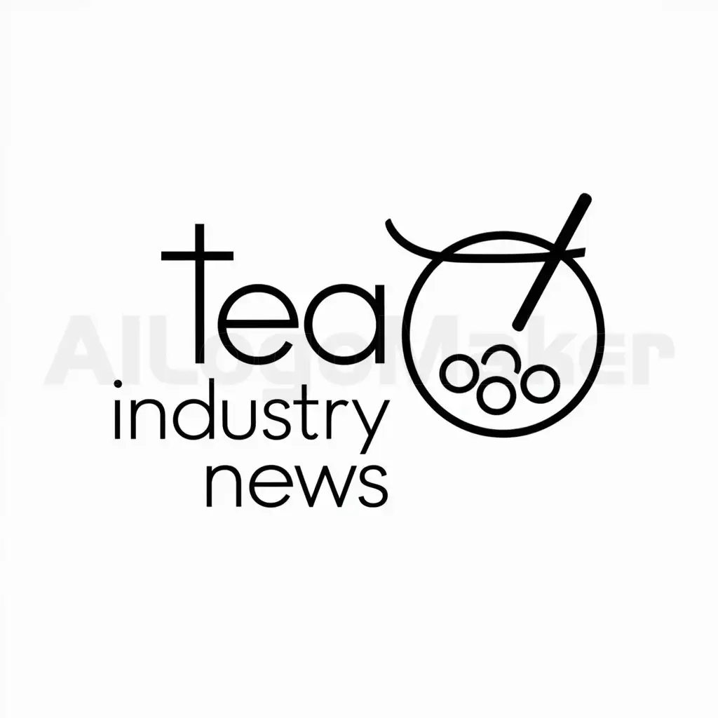 LOGO-Design-For-Tea-Industry-News-Minimalistic-Bubble-Tea-Symbol-for-Restaurant-Industry