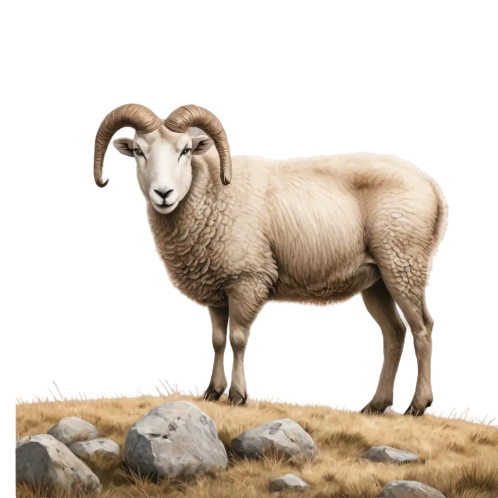 Exquisite-Horned-Sheep-Detailed-Scene-PNG-Elevate-Your-Visual-Content-with-Stunning-Artistry