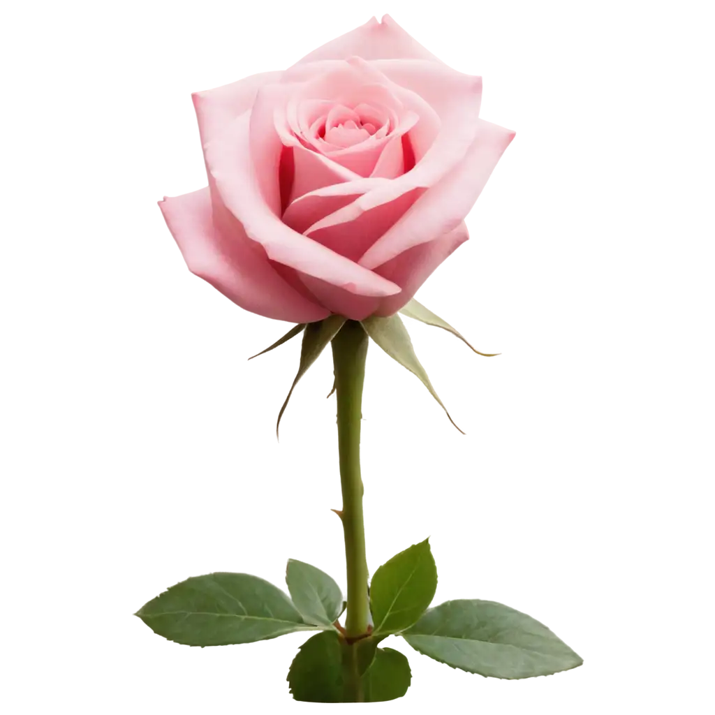 Exquisite-CloseUp-of-a-Light-Pink-Rose-Enhance-Your-Design-with-a-HighQuality-PNG-Image