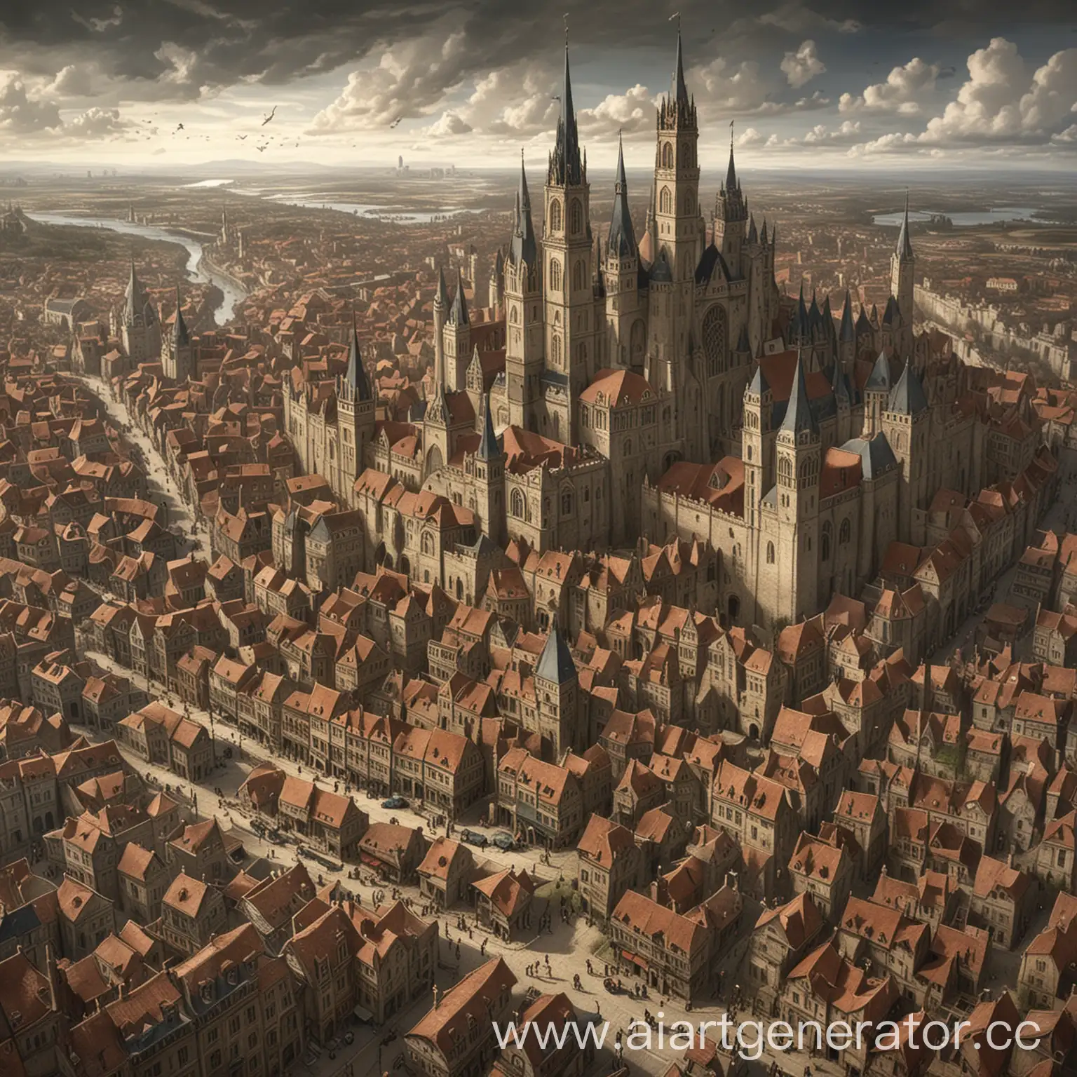Gothic-Magic-Aerial-View-of-Tafford-Empire-with-Enchanted-Towers-and-Mystical-Schools