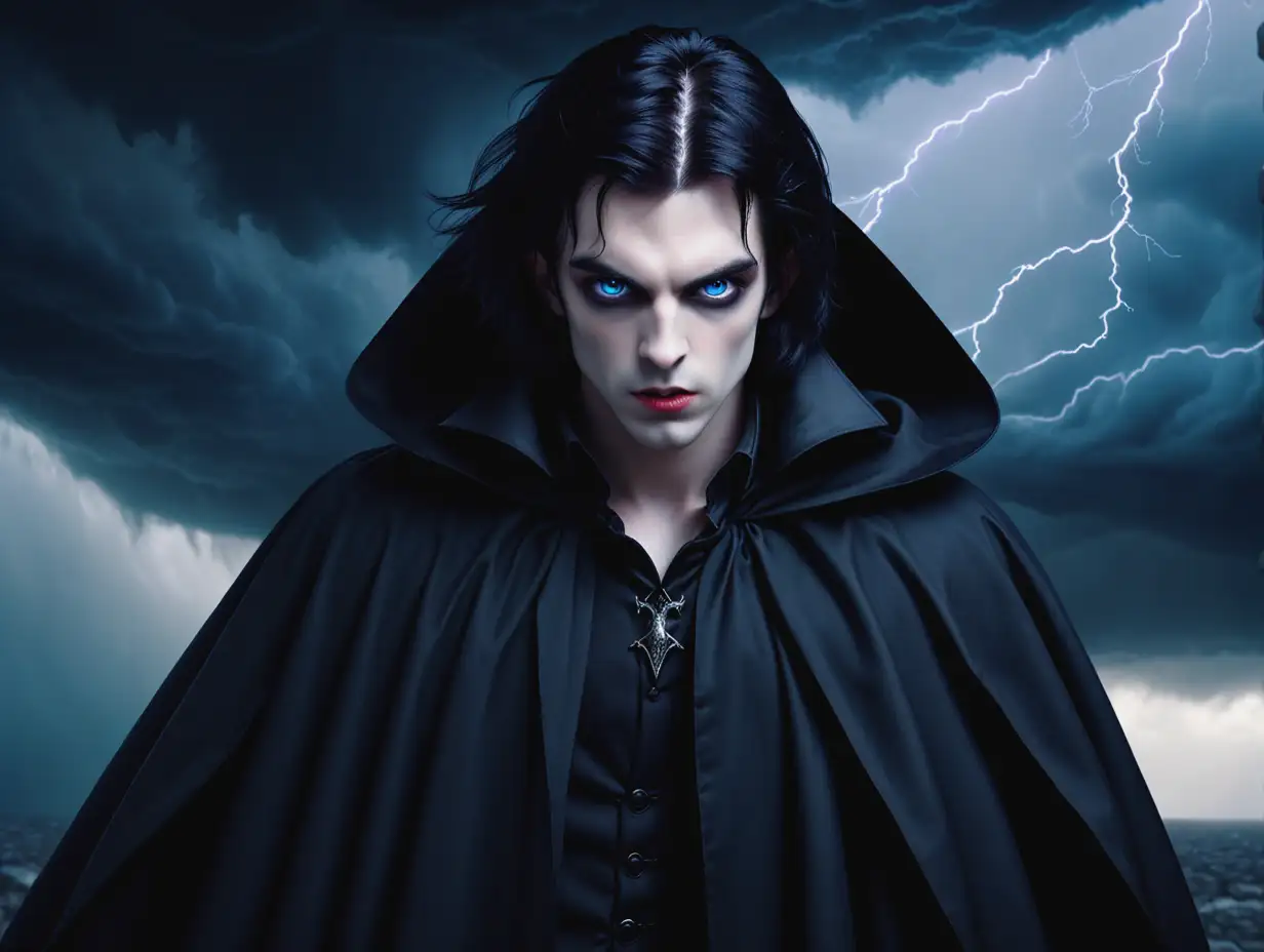 Young-Vampire-in-Black-Cloak-with-Blue-Eyes-Amidst-Storm