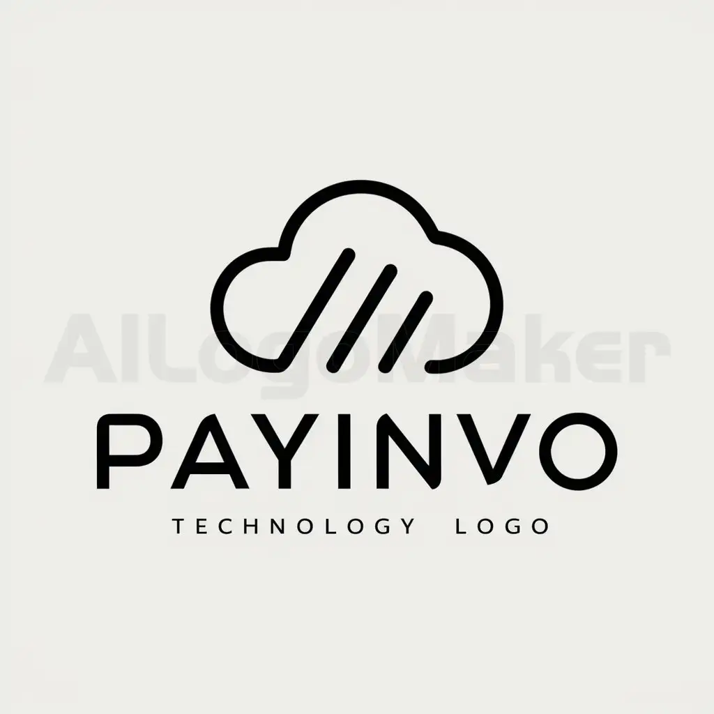 a logo design,with the text "Payinvo", main symbol:cloud invoices payments,Minimalistic,be used in Technology industry,clear background