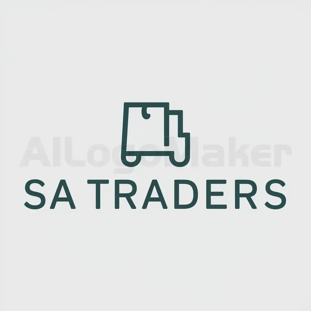 a logo design,with the text " SA TRADERS", main symbol:GROCERY OR TRUCK,Moderate,be used in FMCG industry,clear background