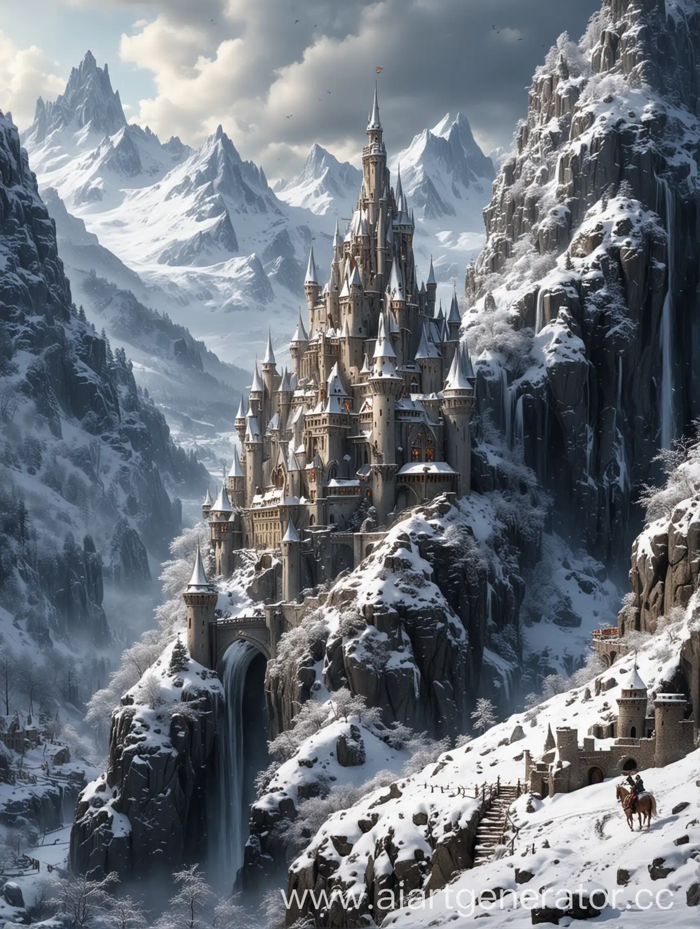 Enchanted-Snowy-Mountain-Castle-of-Elves