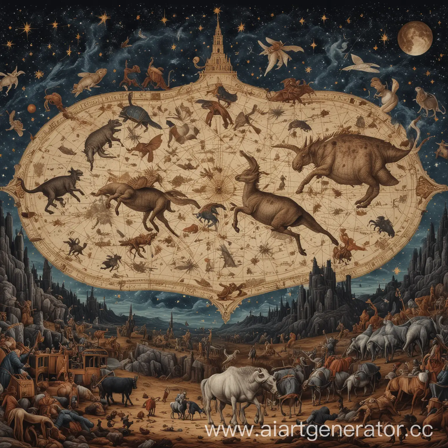 Starry-Renaissance-Map-with-Slowmoving-Creatures