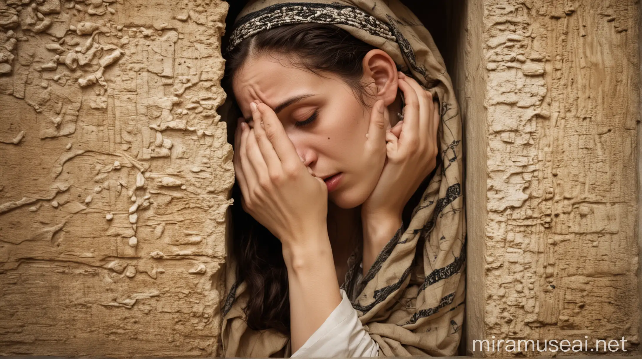 Sorrowful Jewish Woman in Ancient Times