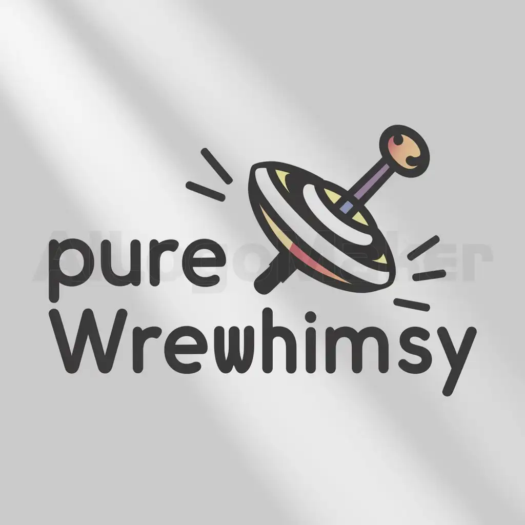 a logo design,with the text "PureWhimsy", main symbol:toy, plaything, gadget,Moderate,clear background