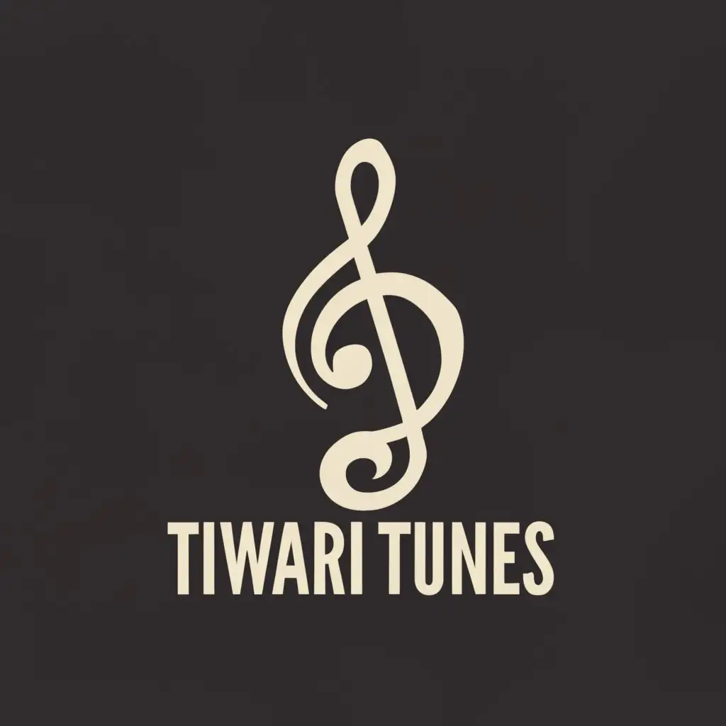 a logo design,with the text "Tiwari Tunes", main symbol:music,Moderate,be used in music industry,clear background