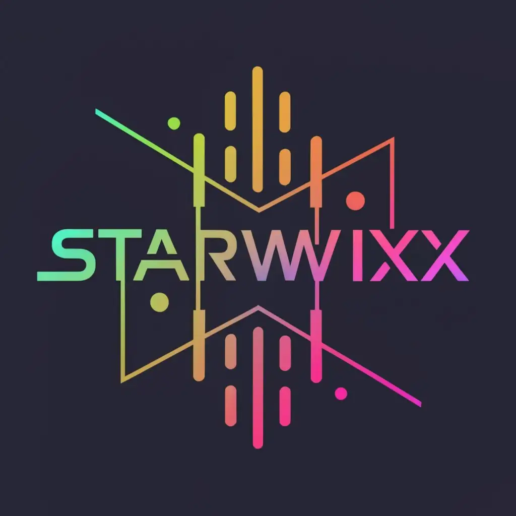 a logo design,with the text "starwixx", main symbol:composer,complex,clear background