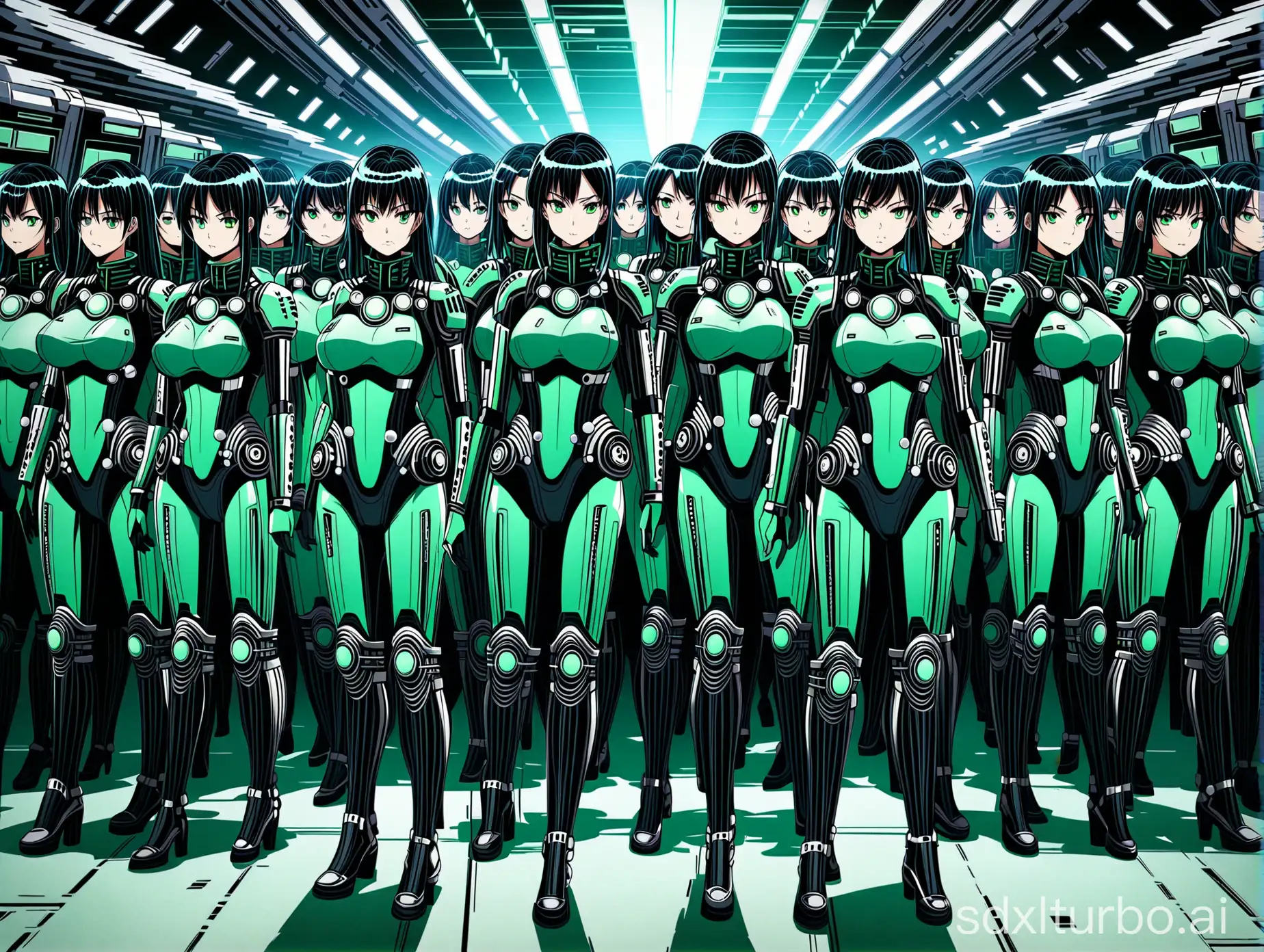 Serious-Anime-Style-Borg-Girls-with-Face-Implants