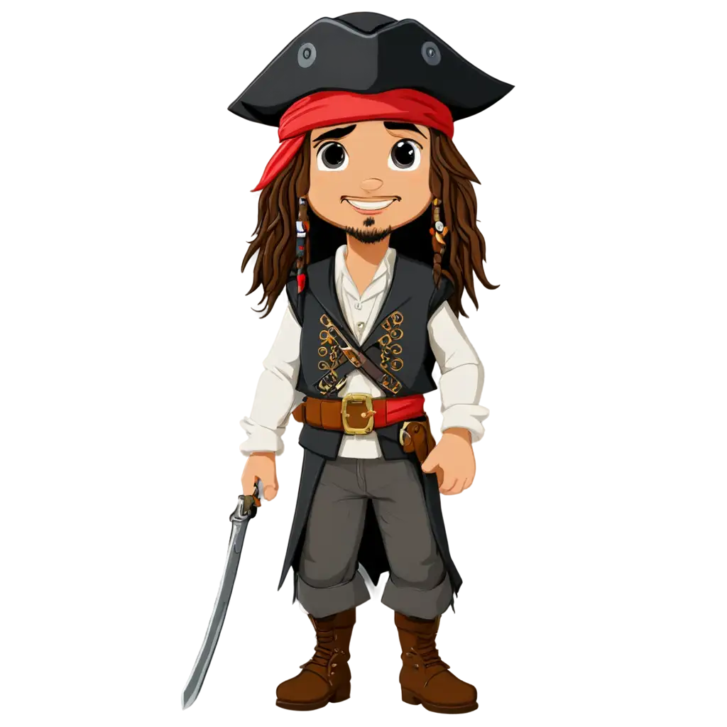 Jack-Sparrow-Chibi-Vector-PNG-Image-HighQuality-Smiling-Design