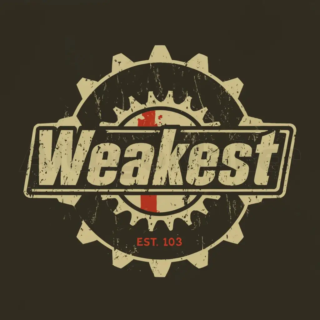 a logo design,with the text 'weakest', main symbol:Bottle cap from Fallout game,Moderate,be used in creativity + entertainment industry,clear background