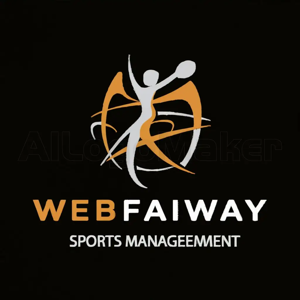 a logo design,with the text "WebFairway", main symbol:web fairway sports management where drawing on the left side of the text,Minimalistic,be used in Sports Fitness industry,clear background