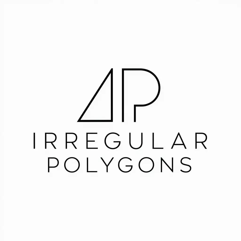 a logo design,with the text "Irregular Polygons", main symbol:IP,Minimalistic,be used in Retail industry,clear background