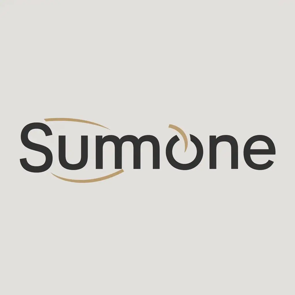 a logo design,with the text "sumone", main symbol:sumone,Minimalistic,be used in Nonprofit industry,clear background