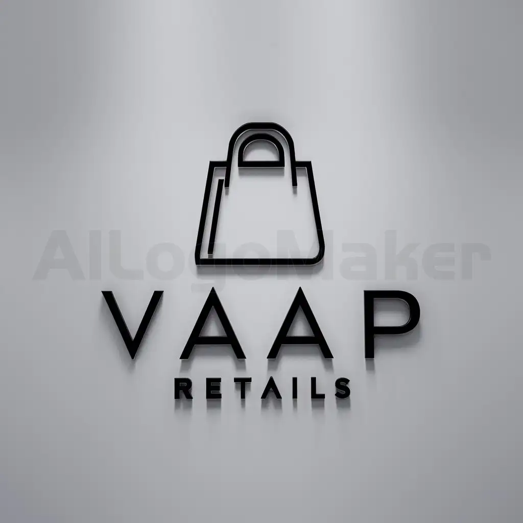 a logo design,with the text "VAAP RETAILS", main symbol:abstract,Moderate,clear background
