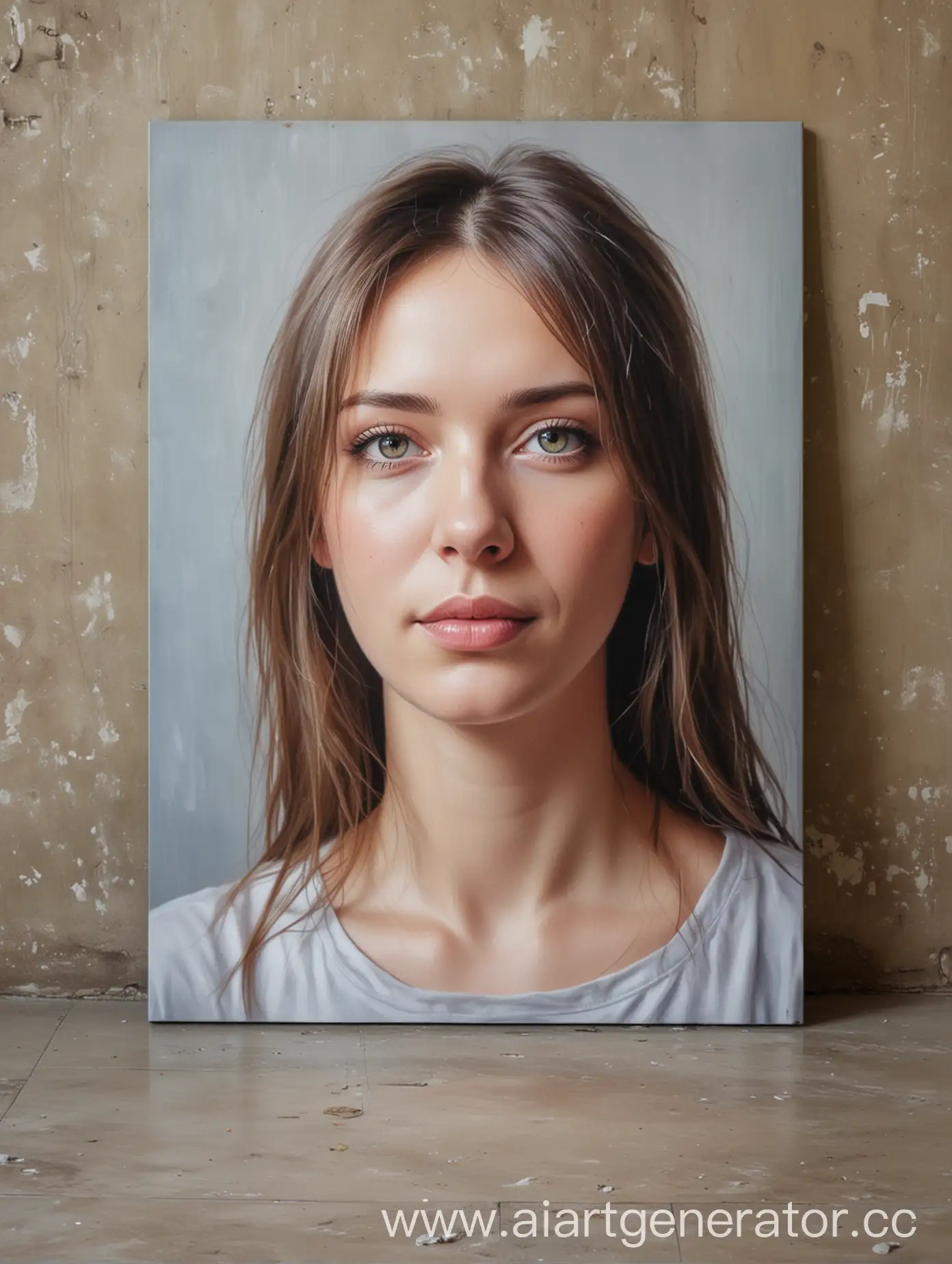 Portrait-Painting-on-Canvas-Floor-Standing-Artwork