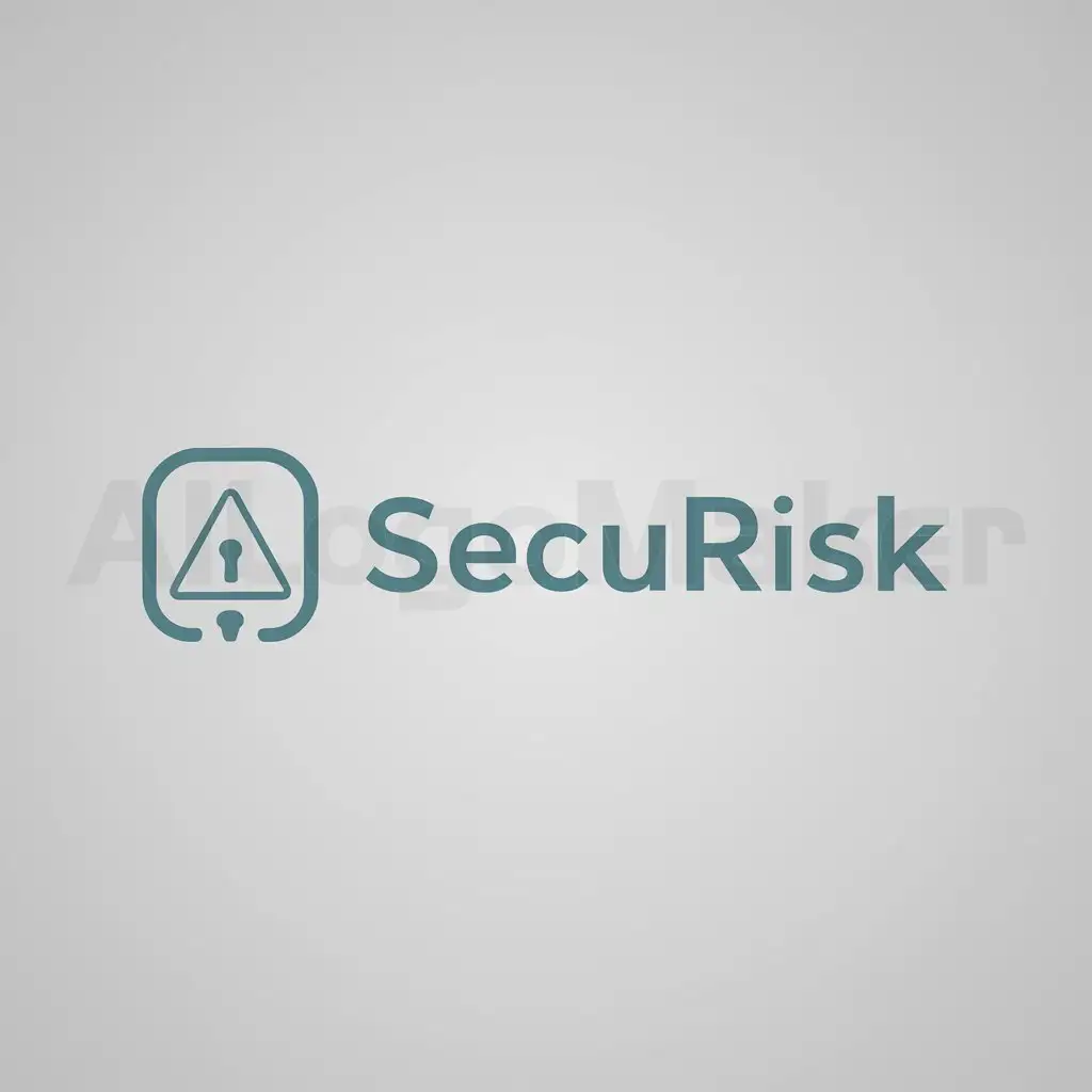 a logo design,with the text 'Securisk', main symbol:an icon of alert along with a lock containing it,Minimalistic,be used in Technology industry,clear background