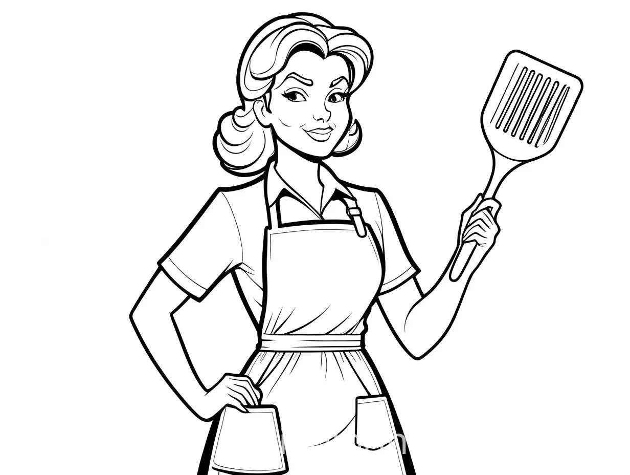 Superhero-Lunch-Lady-Ready-to-Save-the-Day-Coloring-Page