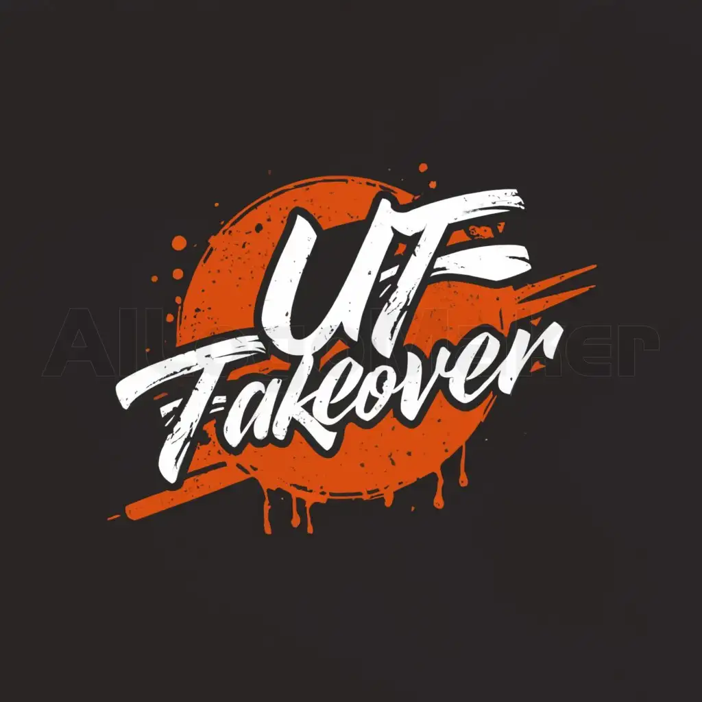 a logo design,with the text "uftakeover", main symbol:graffiti based,Moderate,be used in Events industry,clear background