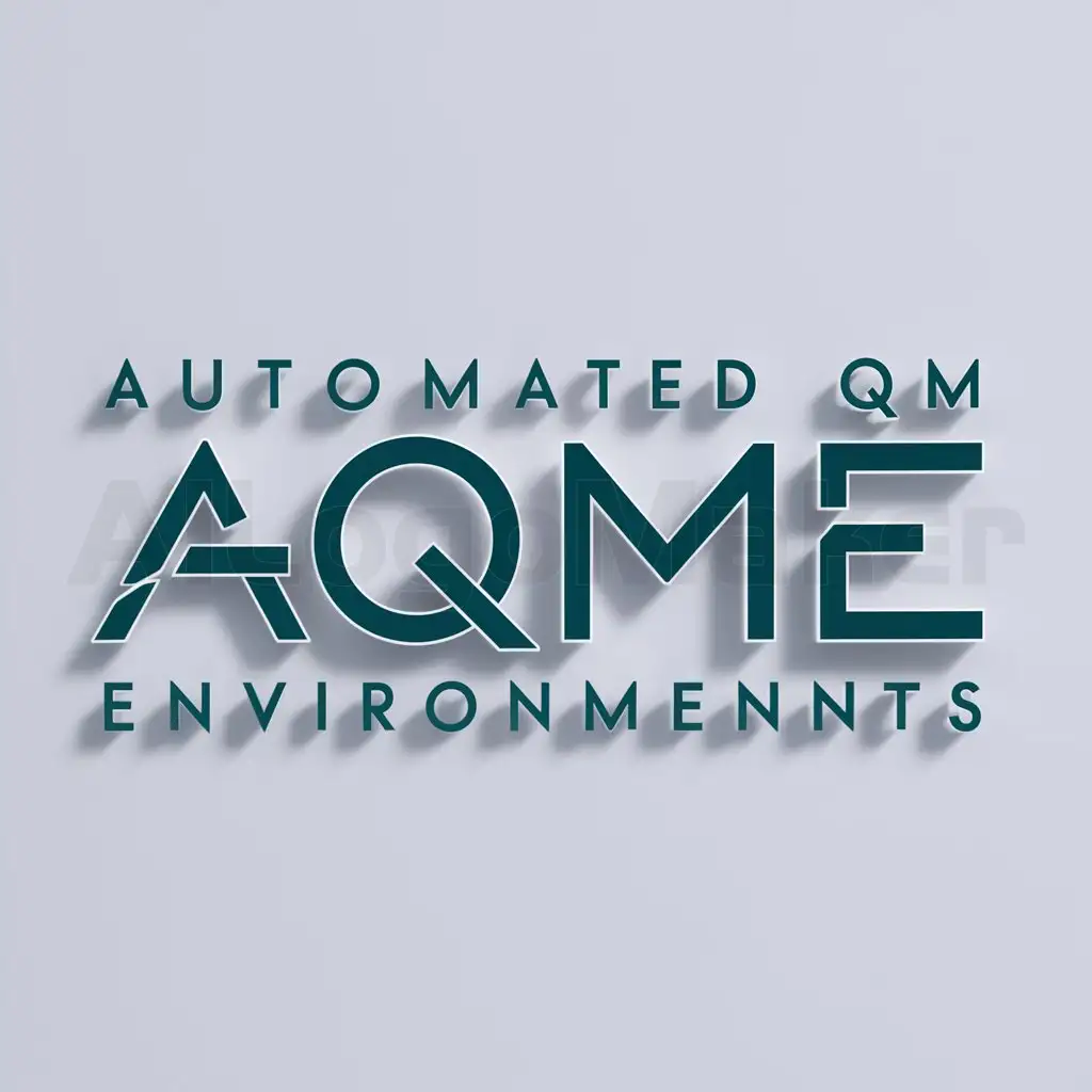 a logo design,with the text "Automated QM Environments", main symbol:AQME,Minimalistic,be used in Technology industry,clear background