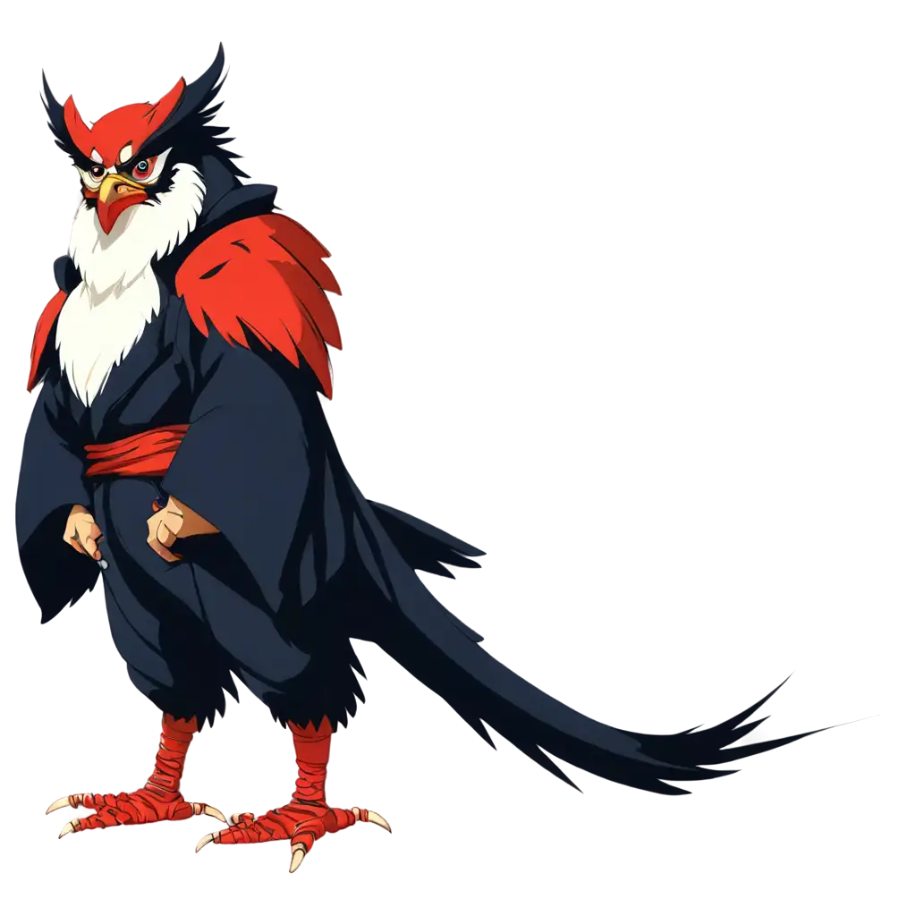 PNG-Cartoon-Style-Tengu-Best-Strong-Character-Illustration