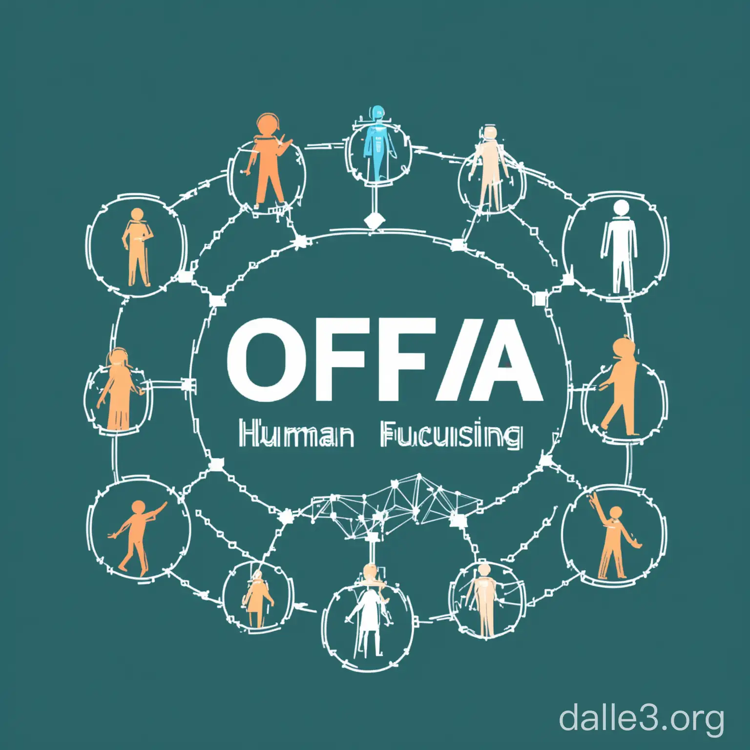 A logo about a multimodal LLM named OFA-Human focusing on human-centric tasks like human parsing, pose estimation