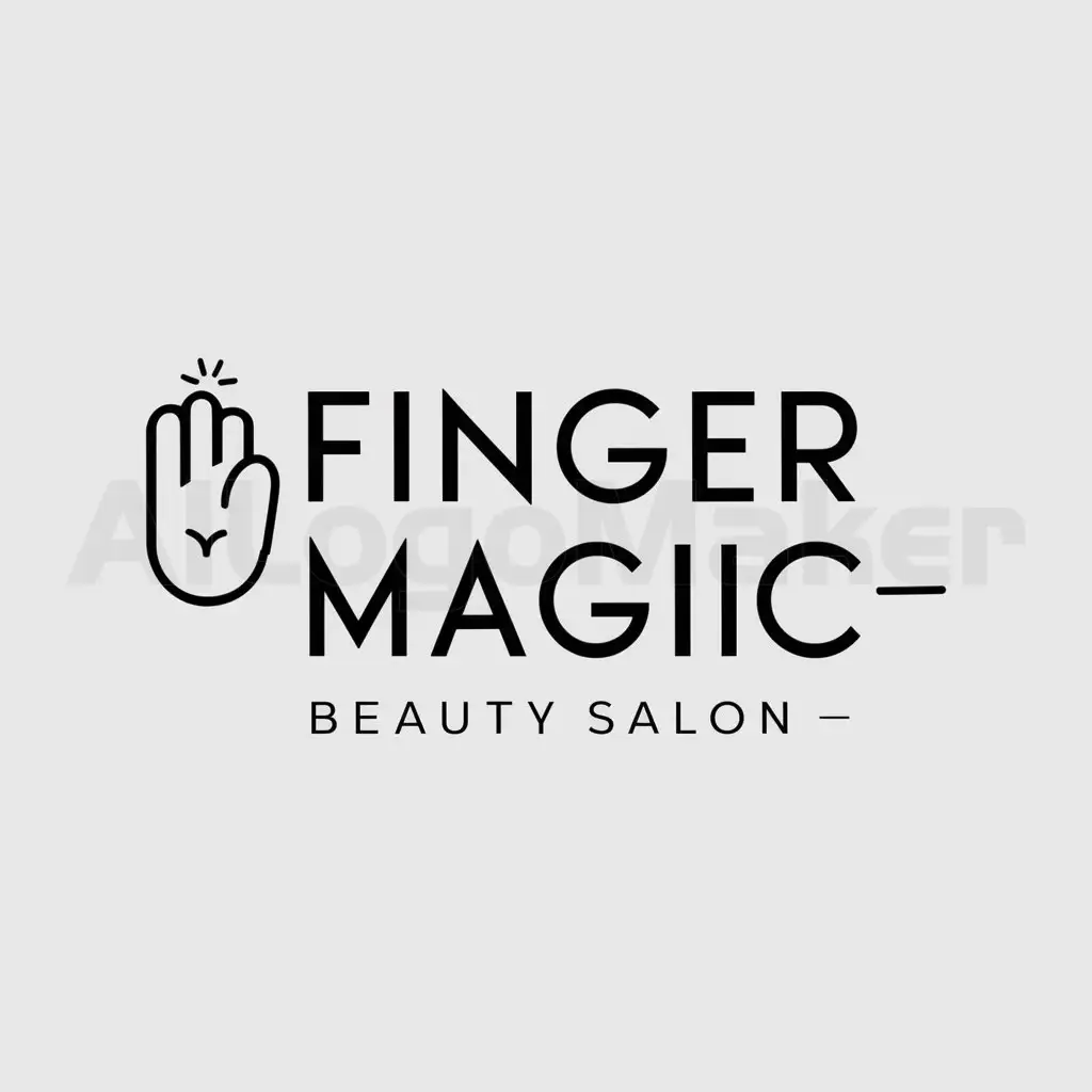 a logo design,with the text "Finger magic beauty salon", main symbol:finger magic,Moderate,be used in Beauty Spa industry,clear background