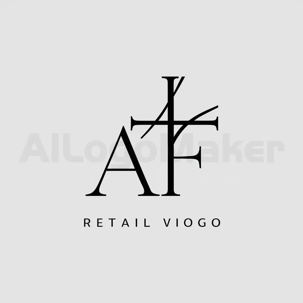 a logo design,with the text "AF", main symbol:cross,Moderate,be used in Retail industry,clear background