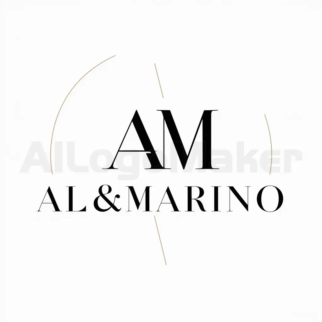 a logo design,with the text "Al&Marino", main symbol:AM,Minimalistic,clear background