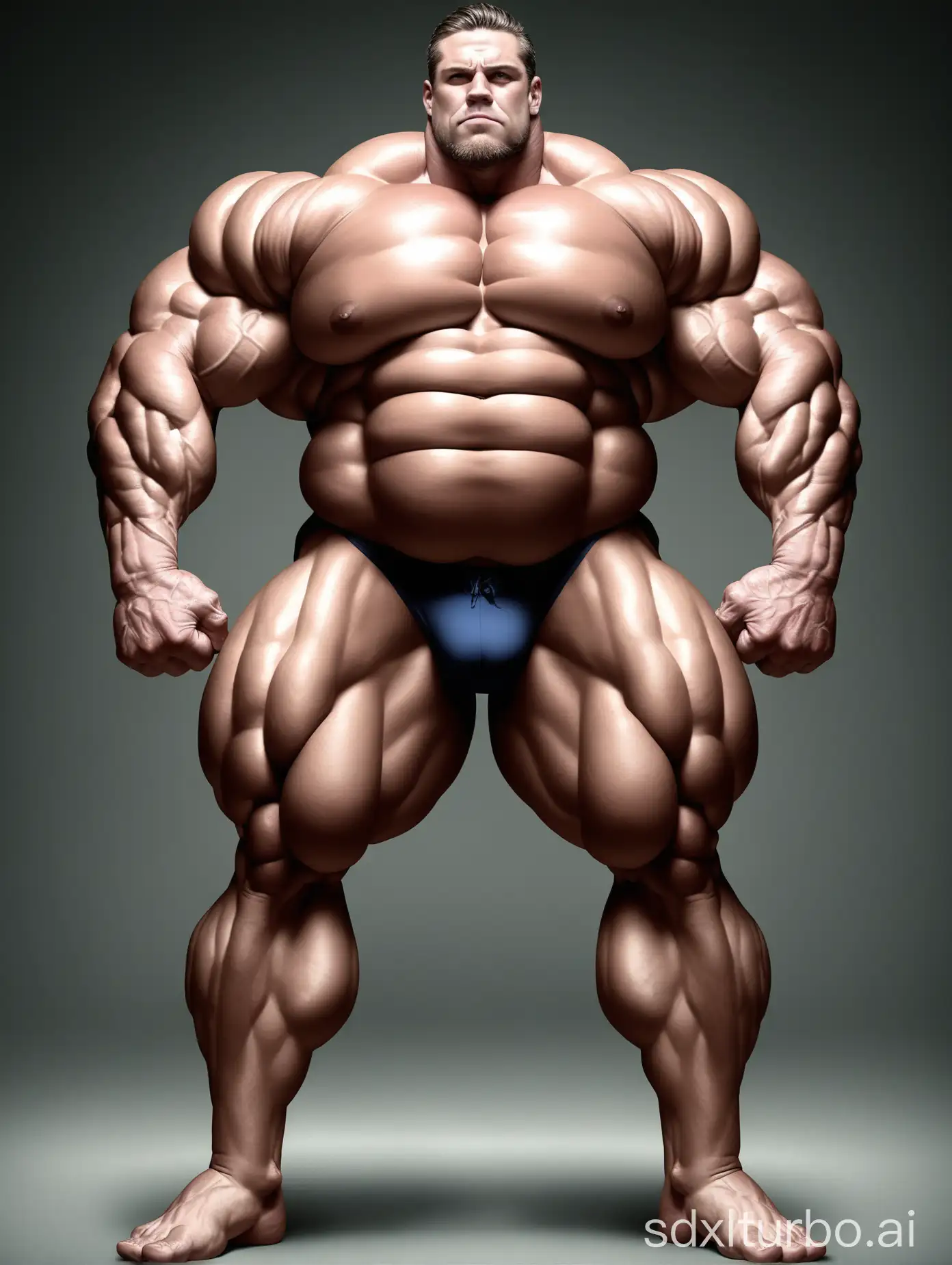 White skin and massive muscle stud，Huge and giant and Strong body，Very strong legs， 2m tall，very Big Chest，very Big biceps，very 8-pack abs，Very Massive muscle Body，Wearing underwear，he is giant tall，very fat，very fat，Full Body，very long strong legs， raise his arms to show his huge biceps ，raise his arms to show his huge biceps，very old man，long hair，very thick muscles，very thick body，