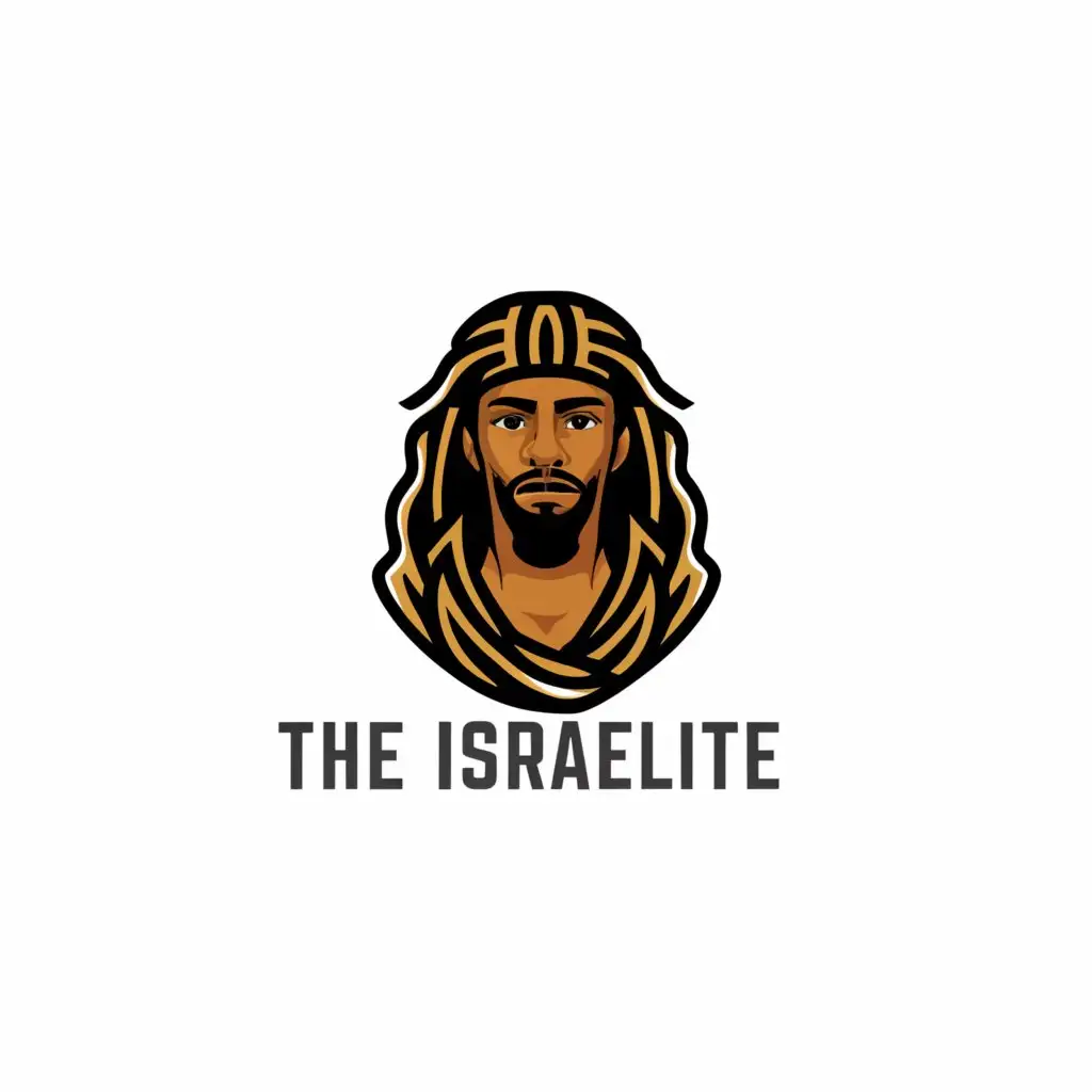 a logo design,with the text "The Israelite", main symbol:Black man with dreadlocks wearing middle-eastern robe,Moderate,be used in Entertainment industry,clear background