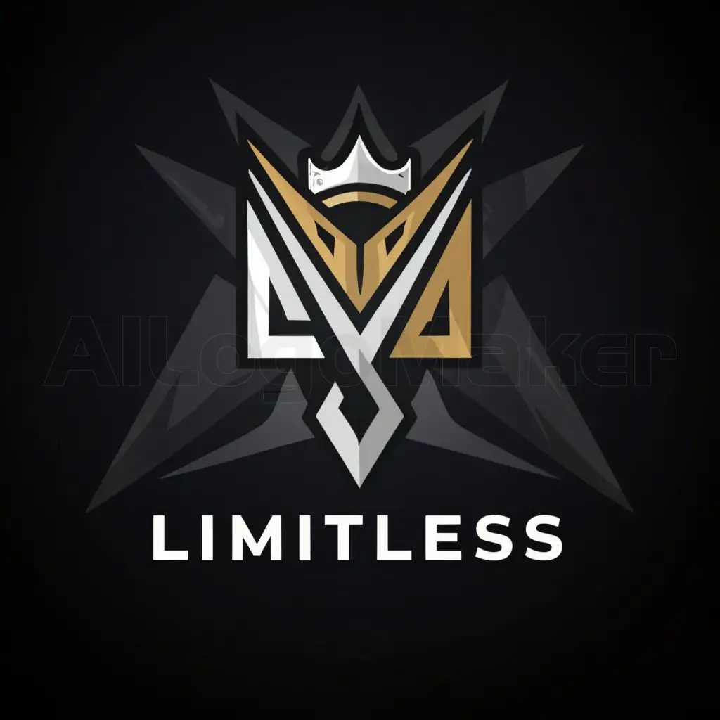 a logo design,with the text "Limitless", main symbol:"""
Main symbol has to be the letters L, M and L to create a crown. 
""",Moderate,be used in Sports Fitness industry,clear background