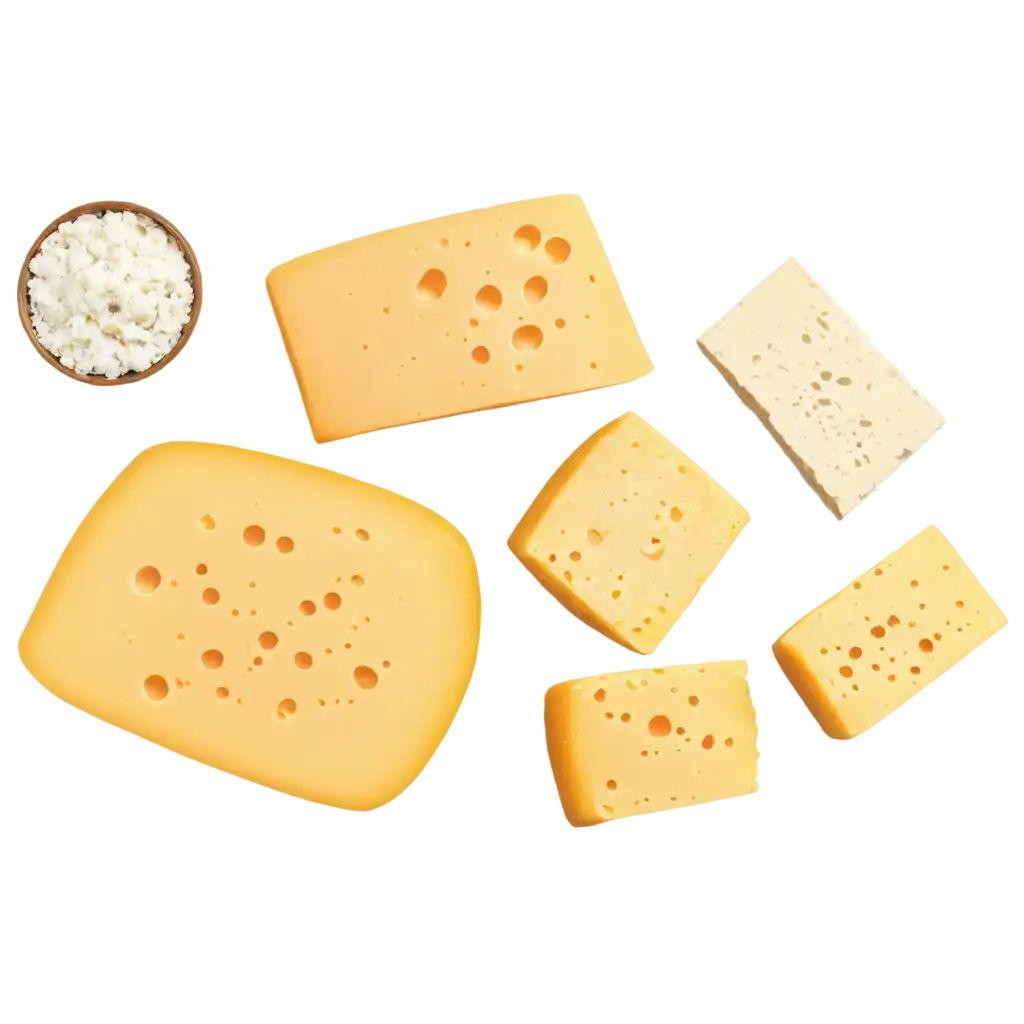 top view of realistic cheese