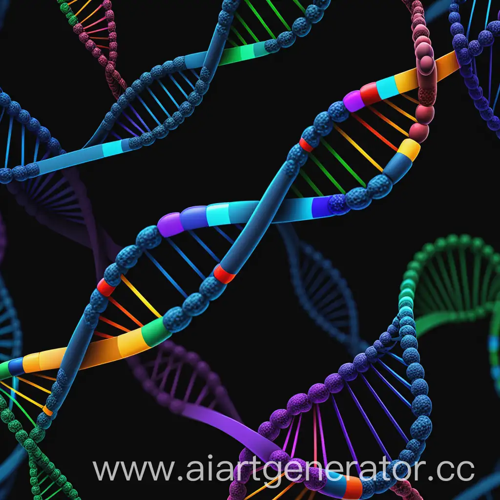 Vibrant-Genetic-Code-Representation-on-Dark-Background