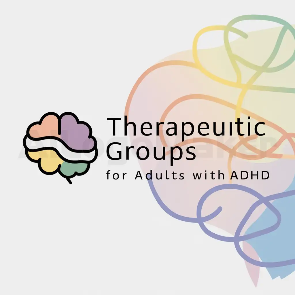 a logo design,with the text "therapeutic groups for adults with ADHD", main symbol:neurodiversity,Moderate,be used in Others industry,clear background