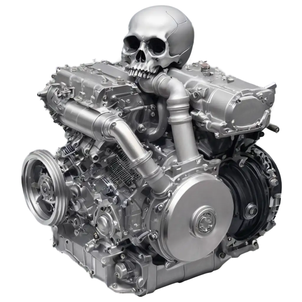 V2-Motorcycle-Engine-with-SkullShaped-Cylinders-PNG-Image-for-Unique-and-Striking-Visuals