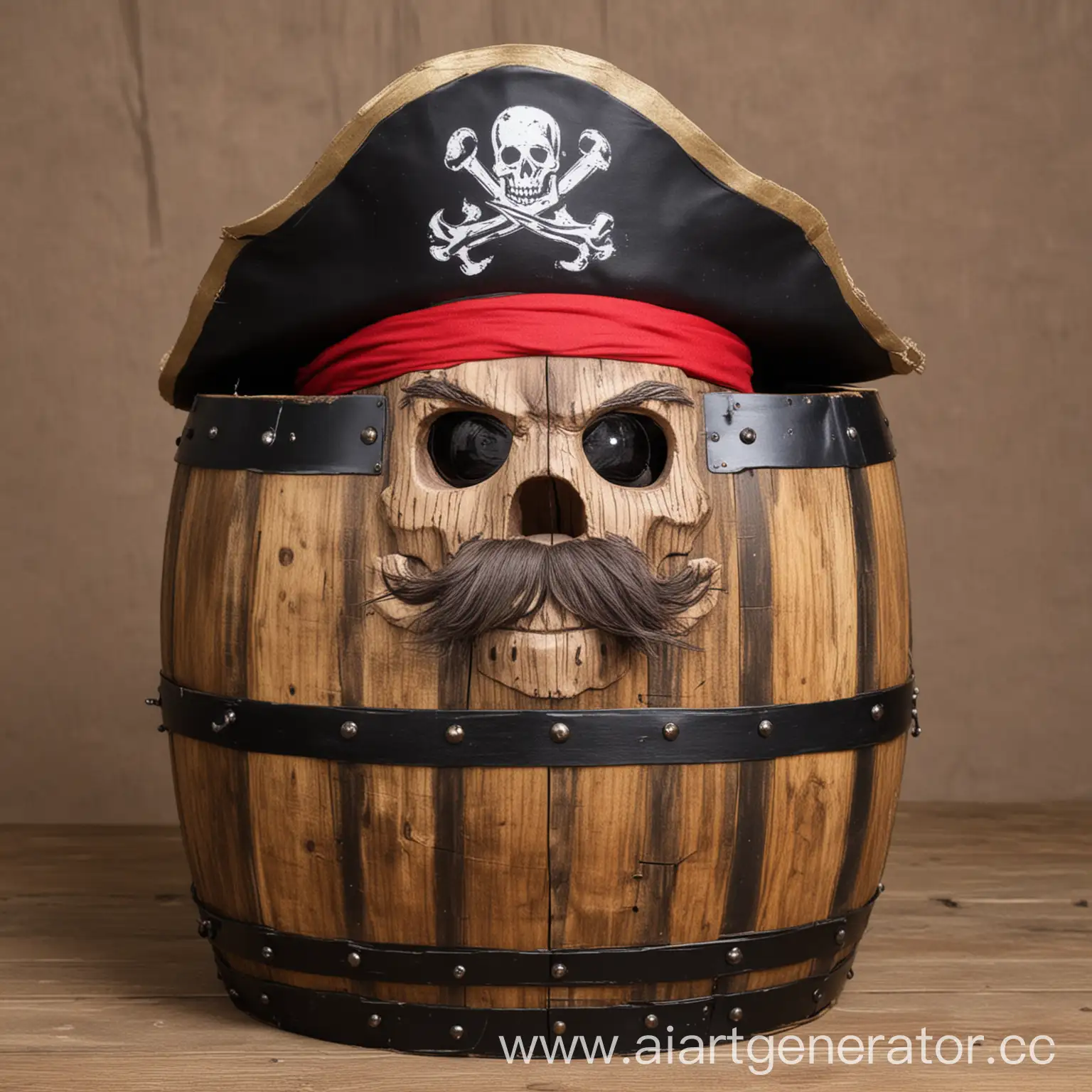 Pirate-Captain-with-Barrel-and-Whiskers-Swashbuckling-Adventure-in-the-Heart-of-the-Ocean