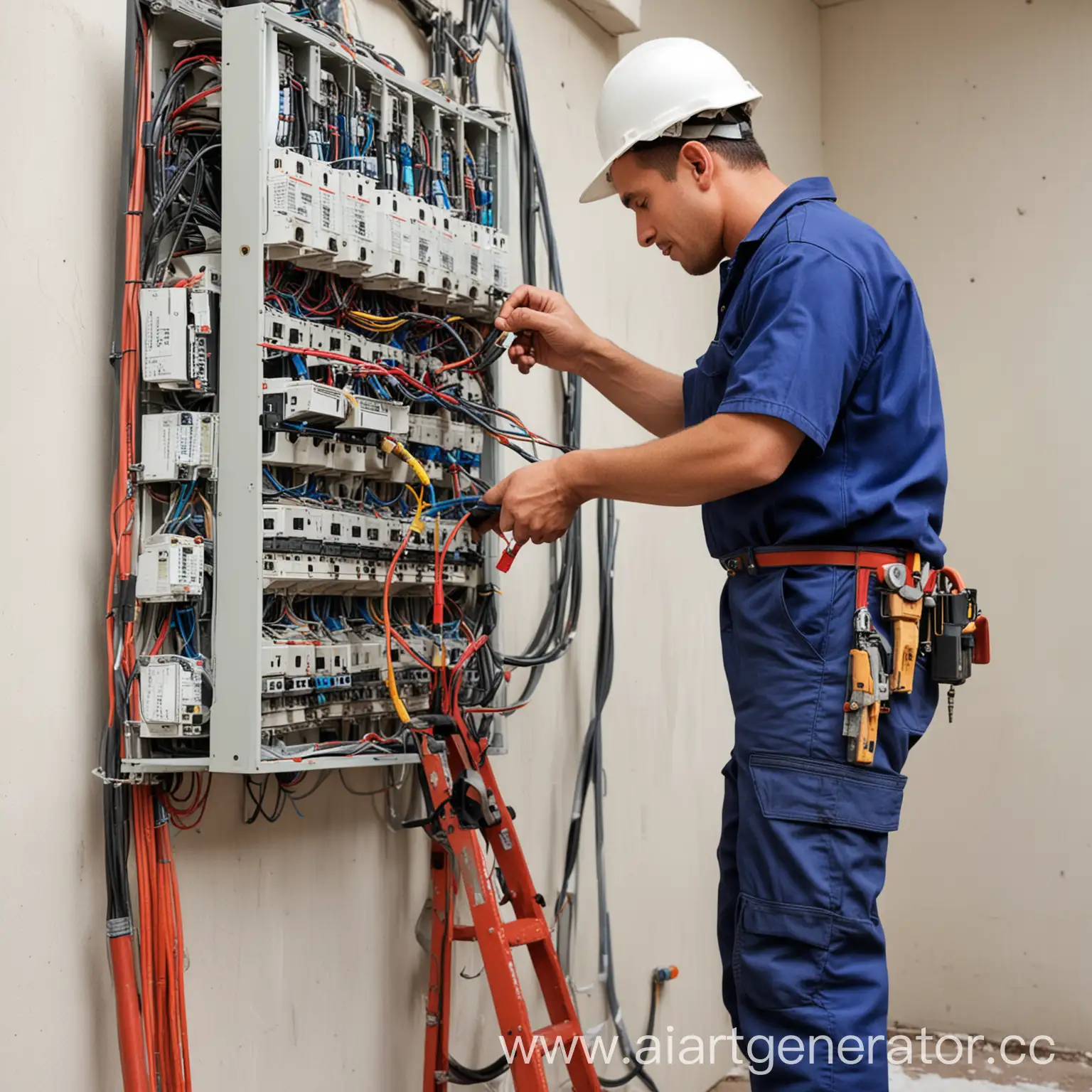 Electrician-Performing-Electrical-Installation-Work