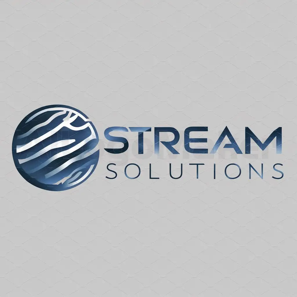 a logo design,with the text "Stream Solutions", main symbol:futuristic cyber globe,Moderate,be used in Technology industry,clear background