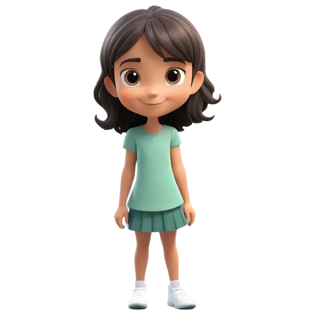Adorable-Cartoon-Girl-PNG-Create-Charming-Visuals-with-HighQuality-PNG-Format