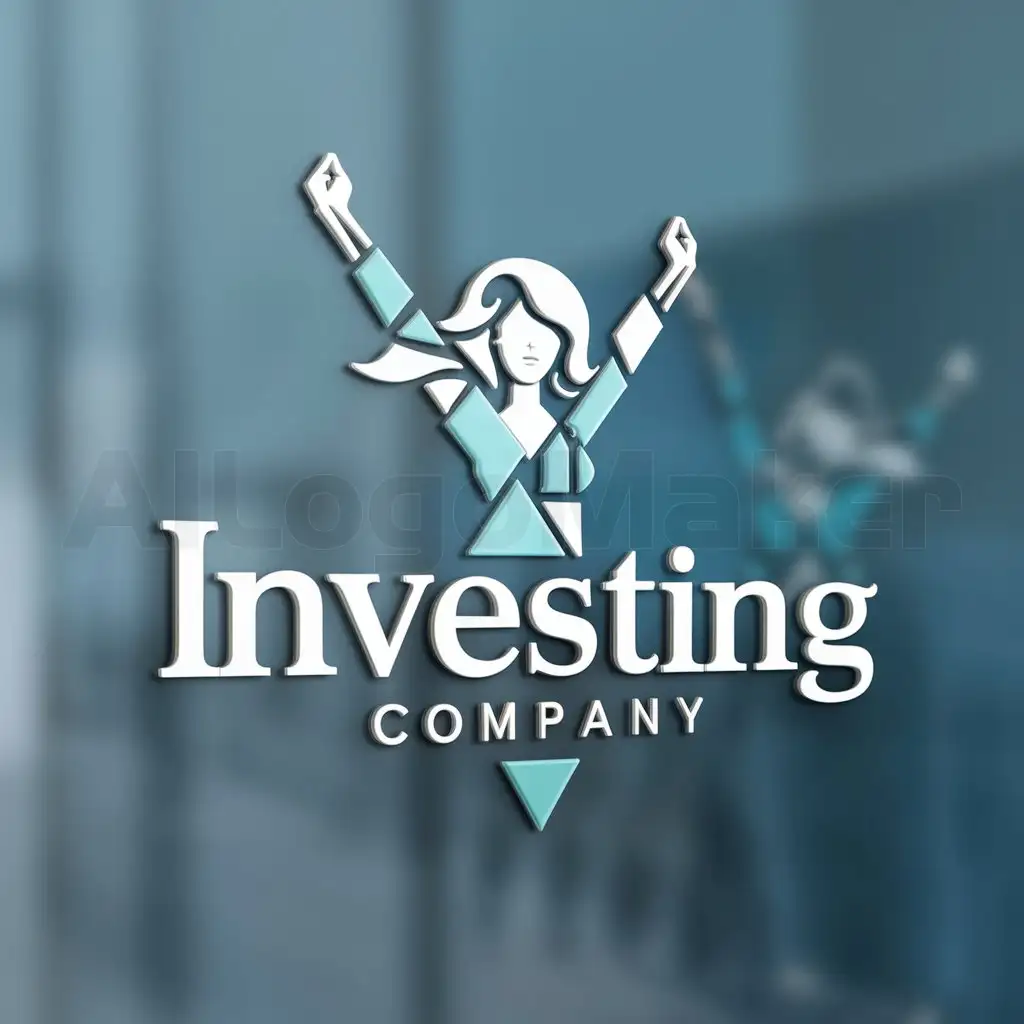 a logo design,with the text "INVESTING COMPANY", main symbol:I WANT A LOGO OF FEMINENE TRADING COMPANY,Moderate,clear background