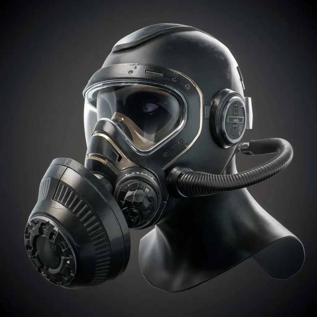 Cyber-Mask-Respirator-on-Futuristic-Display