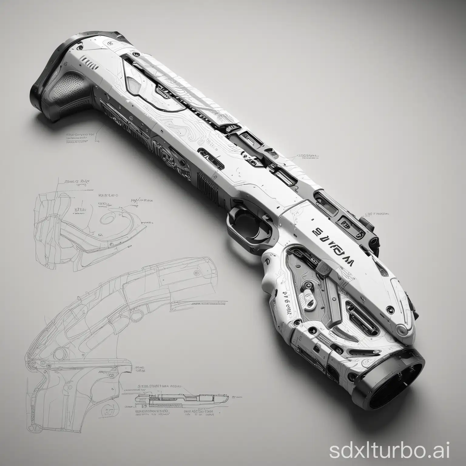 Futuristic-Industrial-Design-Sketch-Embedded-Fashion-Shotgun