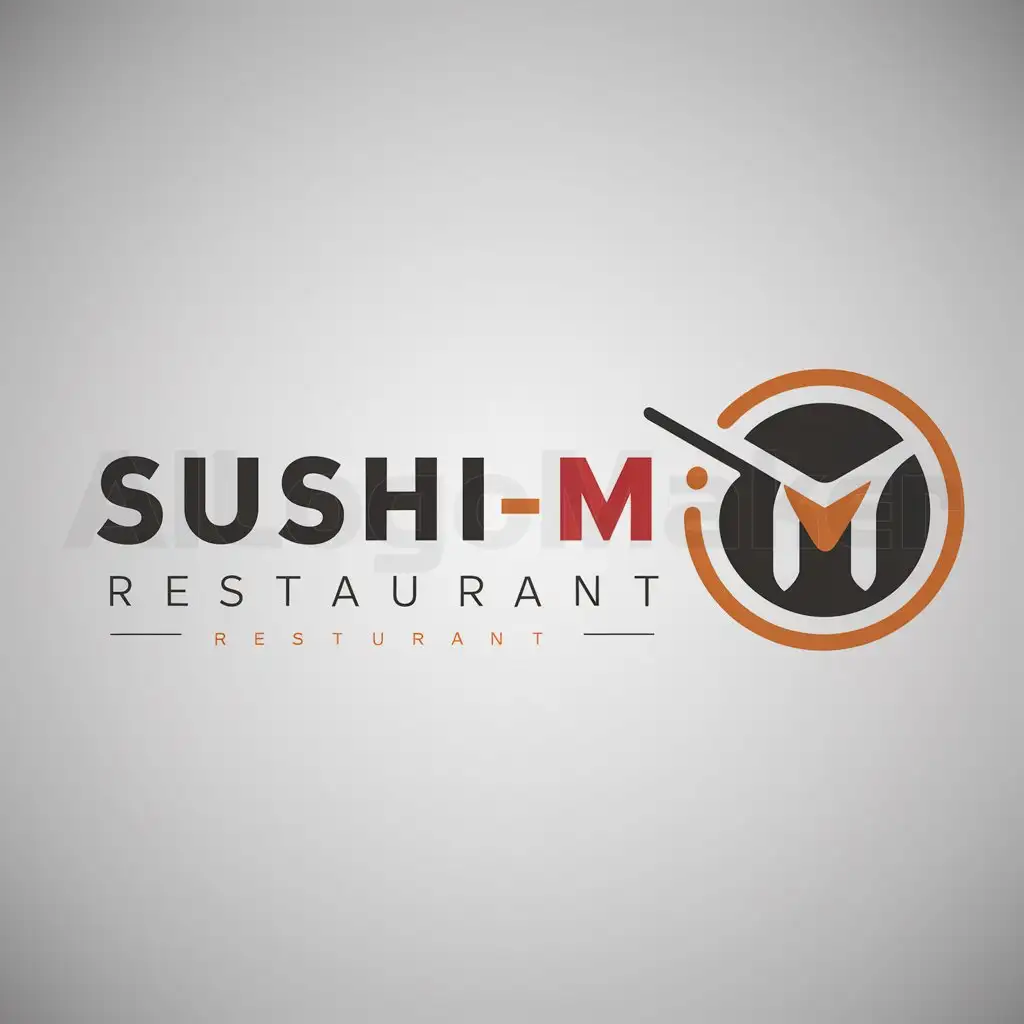 a logo design,with the text "Sushi-М", main symbol:Sushi-M,complex,be used in Restaurant industry,clear background