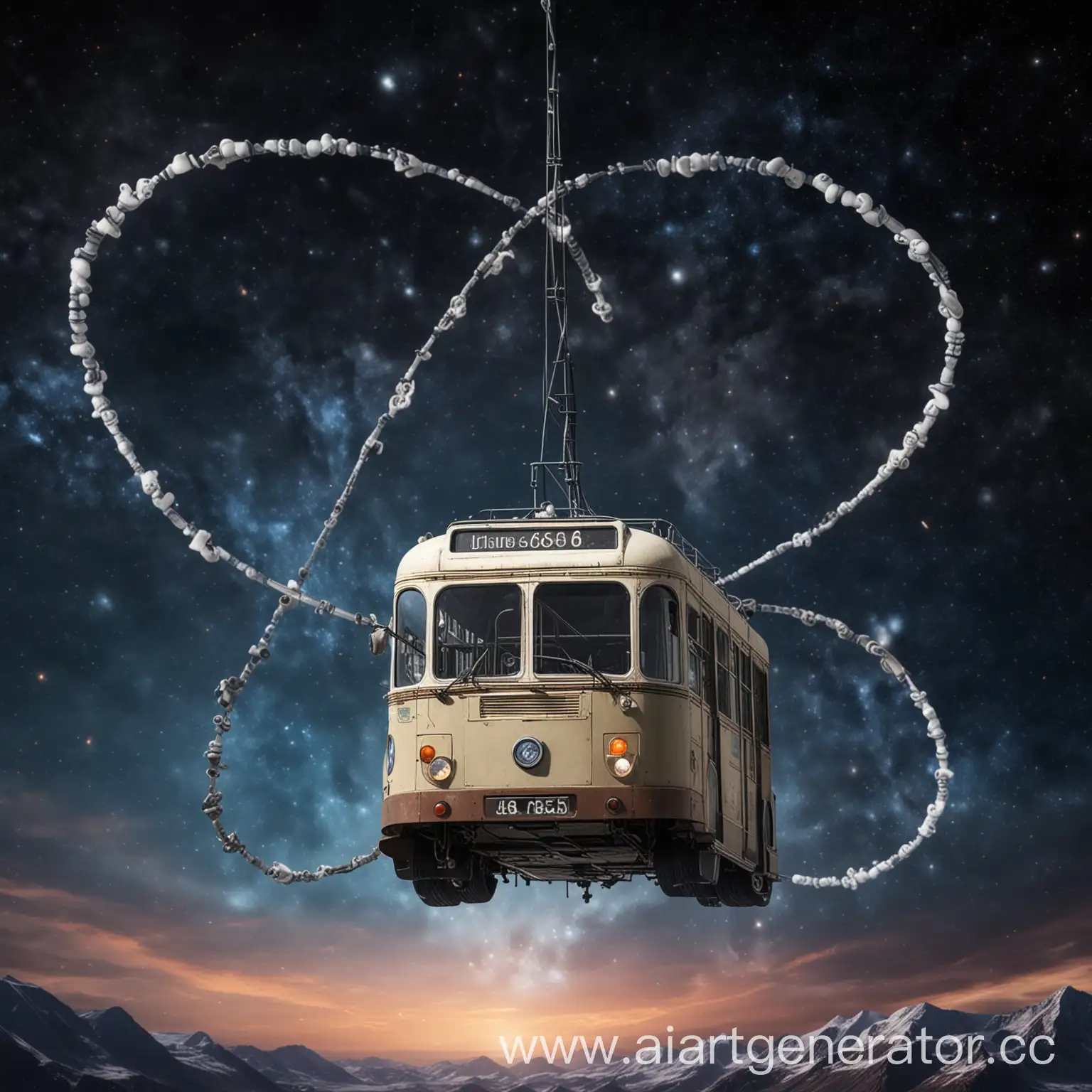 Space-Trolleybus-Number-46-with-DNA-Background