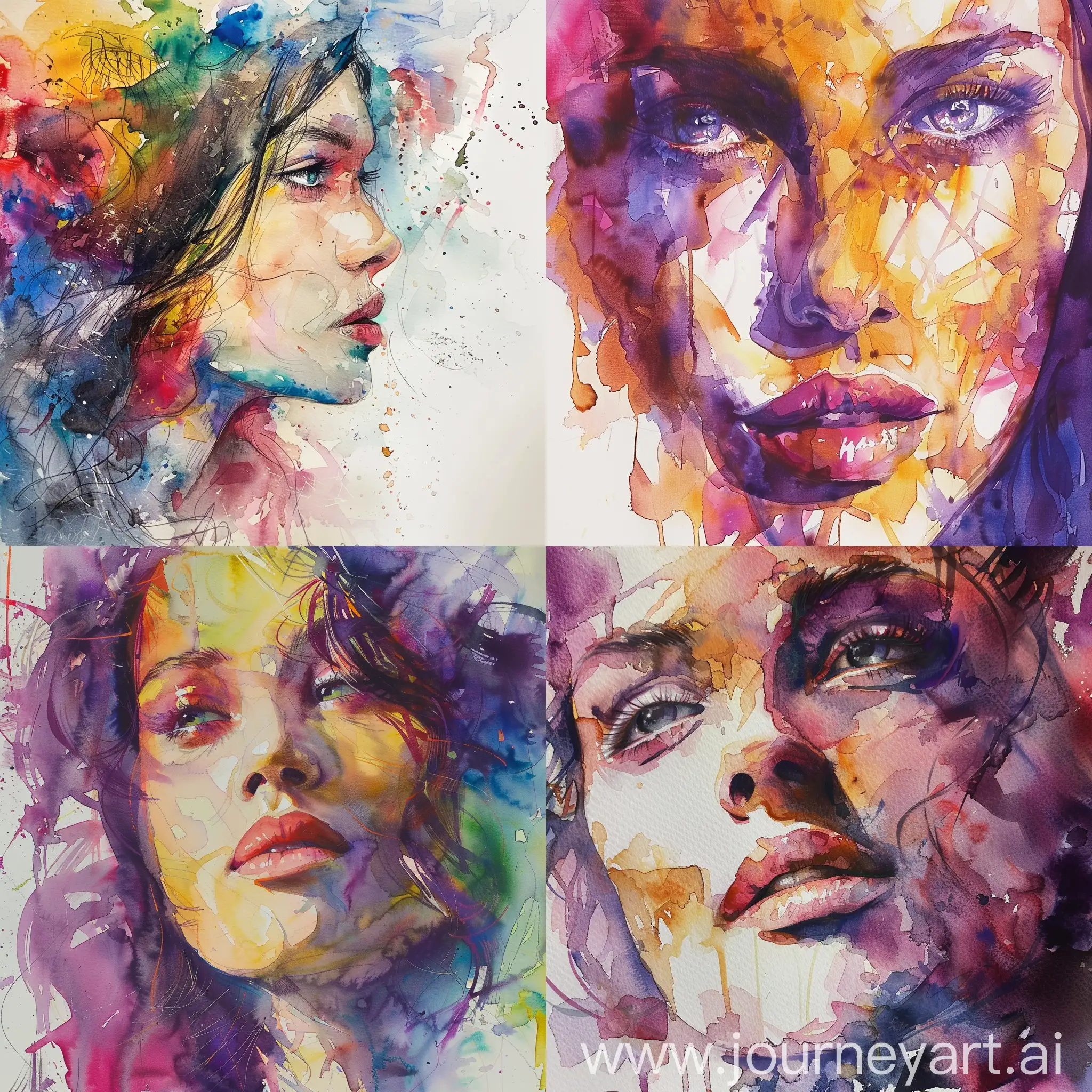 Vibrant-Watercolor-Abstract-Portrait-of-a-Woman