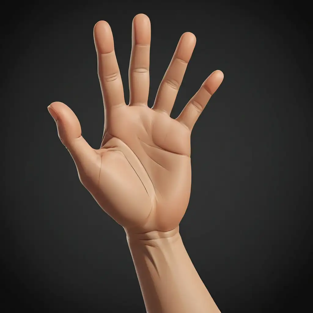 Cartoon-Hand-Reaching-Out-on-Dark-Background