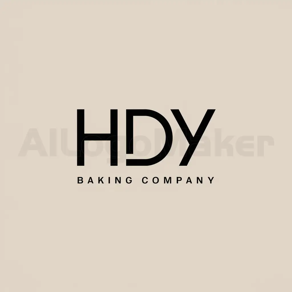 a logo design,with the text "baking", main symbol:HDY,Minimalistic,be used in Retail industry,clear background